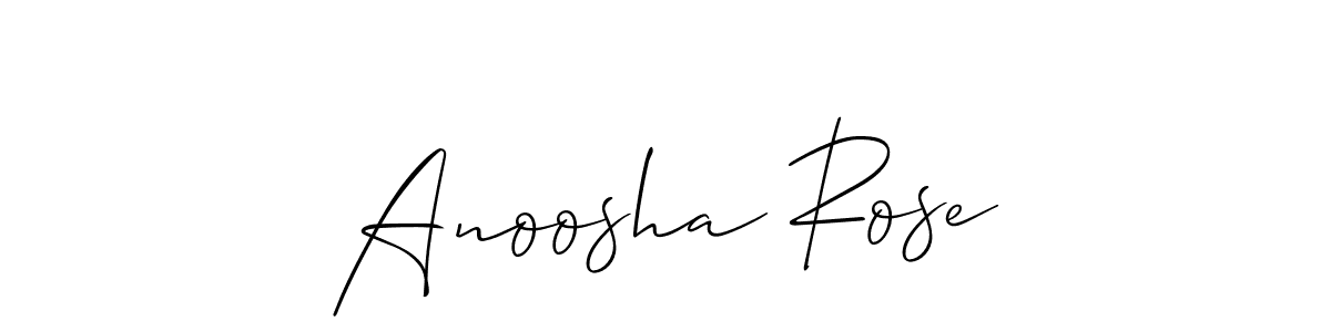Once you've used our free online signature maker to create your best signature Allison_Script style, it's time to enjoy all of the benefits that Anoosha Rose name signing documents. Anoosha Rose signature style 2 images and pictures png