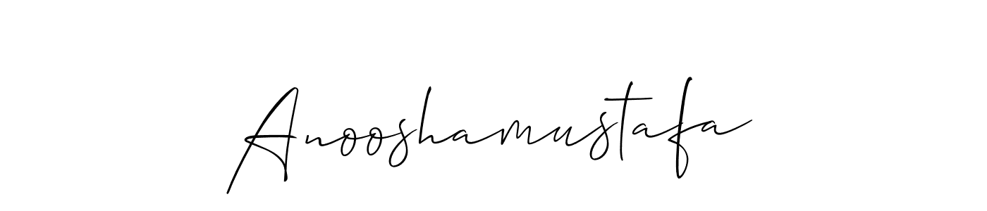 Anooshamustafa stylish signature style. Best Handwritten Sign (Allison_Script) for my name. Handwritten Signature Collection Ideas for my name Anooshamustafa. Anooshamustafa signature style 2 images and pictures png