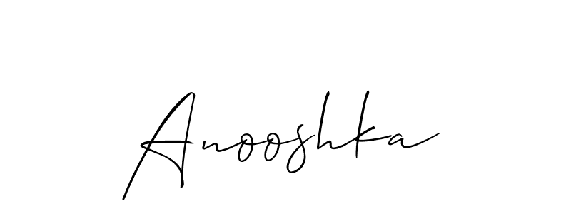 Also You can easily find your signature by using the search form. We will create Anooshka name handwritten signature images for you free of cost using Allison_Script sign style. Anooshka signature style 2 images and pictures png