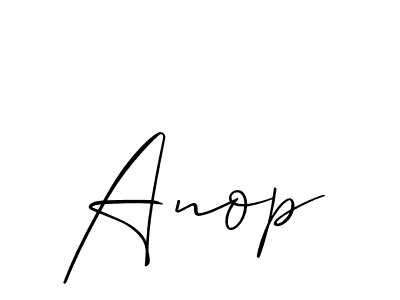 Create a beautiful signature design for name Anop. With this signature (Allison_Script) fonts, you can make a handwritten signature for free. Anop signature style 2 images and pictures png
