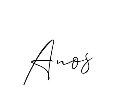 This is the best signature style for the Anos name. Also you like these signature font (Allison_Script). Mix name signature. Anos signature style 2 images and pictures png
