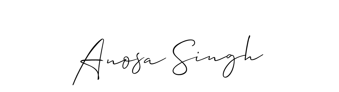 Design your own signature with our free online signature maker. With this signature software, you can create a handwritten (Allison_Script) signature for name Anosa Singh. Anosa Singh signature style 2 images and pictures png