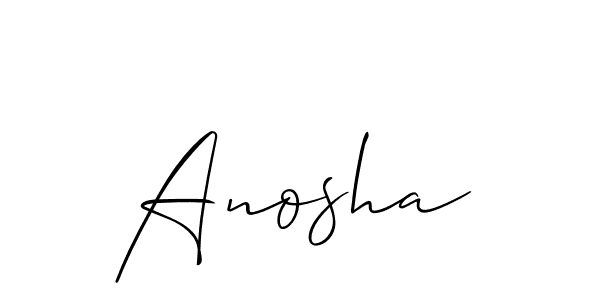 How to make Anosha name signature. Use Allison_Script style for creating short signs online. This is the latest handwritten sign. Anosha signature style 2 images and pictures png