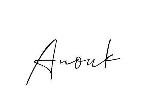 How to make Anouk signature? Allison_Script is a professional autograph style. Create handwritten signature for Anouk name. Anouk signature style 2 images and pictures png