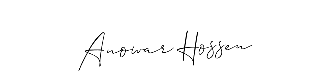 How to Draw Anowar Hossen signature style? Allison_Script is a latest design signature styles for name Anowar Hossen. Anowar Hossen signature style 2 images and pictures png