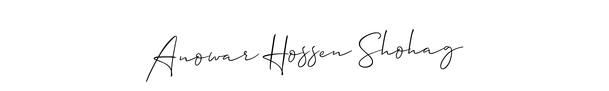 Anowar Hossen Shohag stylish signature style. Best Handwritten Sign (Allison_Script) for my name. Handwritten Signature Collection Ideas for my name Anowar Hossen Shohag. Anowar Hossen Shohag signature style 2 images and pictures png