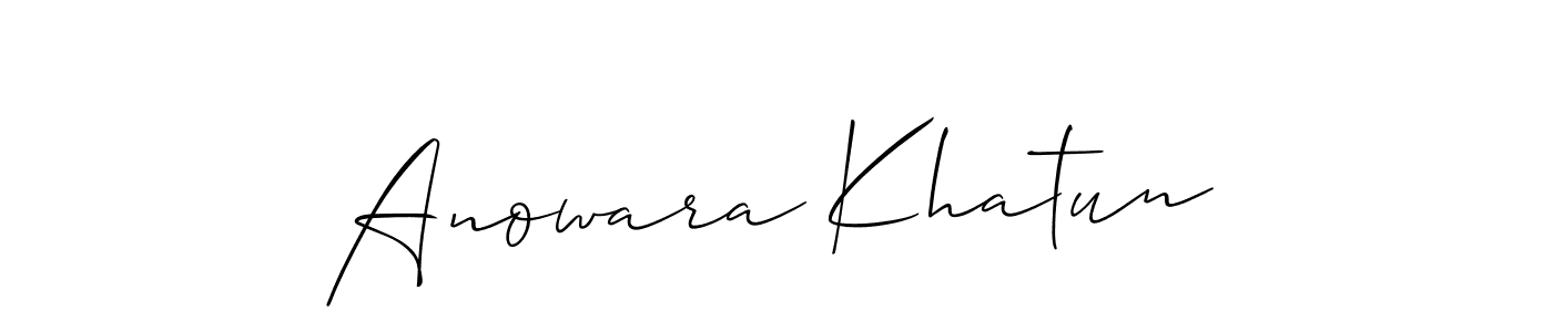 Anowara Khatun stylish signature style. Best Handwritten Sign (Allison_Script) for my name. Handwritten Signature Collection Ideas for my name Anowara Khatun. Anowara Khatun signature style 2 images and pictures png