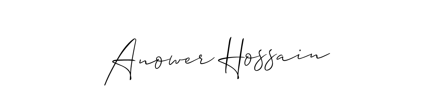 if you are searching for the best signature style for your name Anower Hossain. so please give up your signature search. here we have designed multiple signature styles  using Allison_Script. Anower Hossain signature style 2 images and pictures png