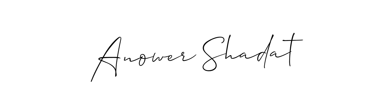 Make a beautiful signature design for name Anower Shadat. Use this online signature maker to create a handwritten signature for free. Anower Shadat signature style 2 images and pictures png