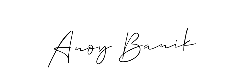 You should practise on your own different ways (Allison_Script) to write your name (Anoy Banik) in signature. don't let someone else do it for you. Anoy Banik signature style 2 images and pictures png