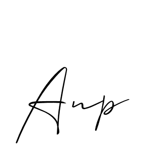 How to make Anp signature? Allison_Script is a professional autograph style. Create handwritten signature for Anp name. Anp signature style 2 images and pictures png