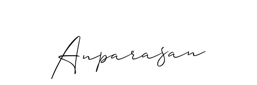 You should practise on your own different ways (Allison_Script) to write your name (Anparasan) in signature. don't let someone else do it for you. Anparasan signature style 2 images and pictures png