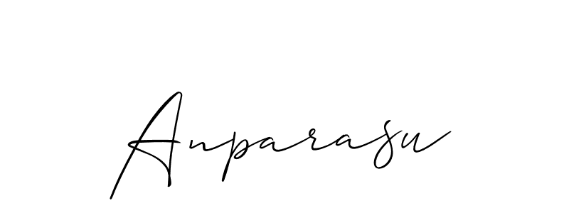 The best way (Allison_Script) to make a short signature is to pick only two or three words in your name. The name Anparasu include a total of six letters. For converting this name. Anparasu signature style 2 images and pictures png