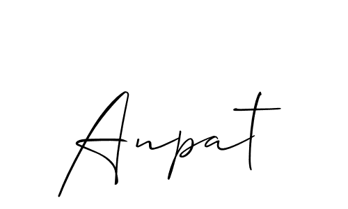 How to make Anpat name signature. Use Allison_Script style for creating short signs online. This is the latest handwritten sign. Anpat signature style 2 images and pictures png