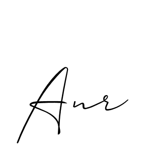 Design your own signature with our free online signature maker. With this signature software, you can create a handwritten (Allison_Script) signature for name Anr. Anr signature style 2 images and pictures png