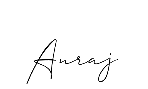 How to make Anraj name signature. Use Allison_Script style for creating short signs online. This is the latest handwritten sign. Anraj signature style 2 images and pictures png