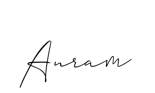 It looks lik you need a new signature style for name Anram. Design unique handwritten (Allison_Script) signature with our free signature maker in just a few clicks. Anram signature style 2 images and pictures png