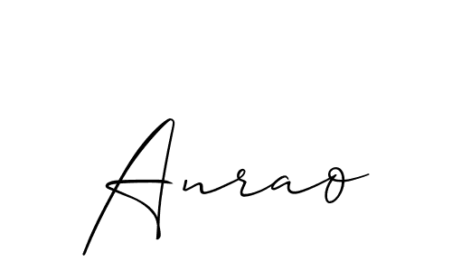 Allison_Script is a professional signature style that is perfect for those who want to add a touch of class to their signature. It is also a great choice for those who want to make their signature more unique. Get Anrao name to fancy signature for free. Anrao signature style 2 images and pictures png