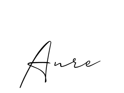 Design your own signature with our free online signature maker. With this signature software, you can create a handwritten (Allison_Script) signature for name Anre. Anre signature style 2 images and pictures png