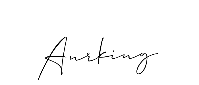 Also You can easily find your signature by using the search form. We will create Anrking name handwritten signature images for you free of cost using Allison_Script sign style. Anrking signature style 2 images and pictures png