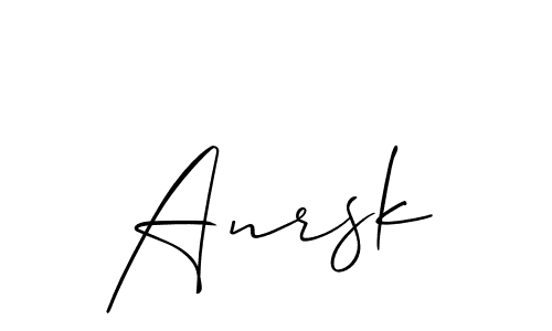 You should practise on your own different ways (Allison_Script) to write your name (Anrsk) in signature. don't let someone else do it for you. Anrsk signature style 2 images and pictures png