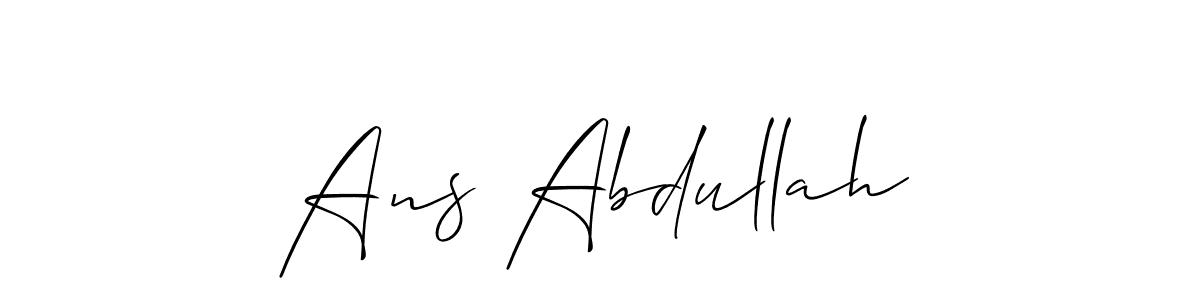 Also You can easily find your signature by using the search form. We will create Ans Abdullah name handwritten signature images for you free of cost using Allison_Script sign style. Ans Abdullah signature style 2 images and pictures png