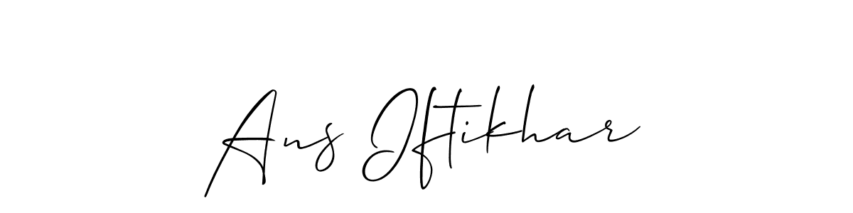 Similarly Allison_Script is the best handwritten signature design. Signature creator online .You can use it as an online autograph creator for name Ans Iftikhar. Ans Iftikhar signature style 2 images and pictures png