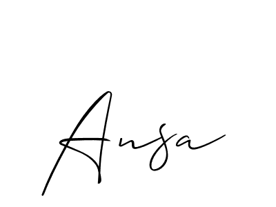 Make a beautiful signature design for name Ansa. Use this online signature maker to create a handwritten signature for free. Ansa signature style 2 images and pictures png