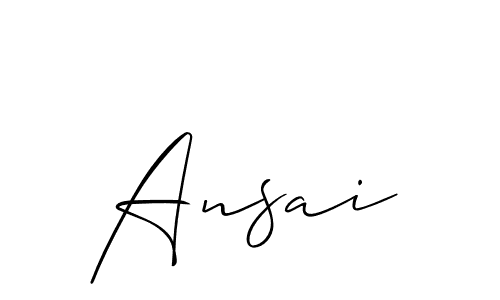 How to make Ansai name signature. Use Allison_Script style for creating short signs online. This is the latest handwritten sign. Ansai signature style 2 images and pictures png