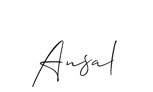 The best way (Allison_Script) to make a short signature is to pick only two or three words in your name. The name Ansal include a total of six letters. For converting this name. Ansal signature style 2 images and pictures png