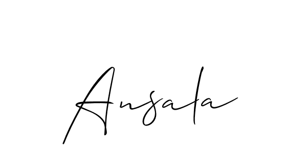 It looks lik you need a new signature style for name Ansala. Design unique handwritten (Allison_Script) signature with our free signature maker in just a few clicks. Ansala signature style 2 images and pictures png