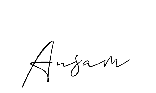Make a beautiful signature design for name Ansam. Use this online signature maker to create a handwritten signature for free. Ansam signature style 2 images and pictures png