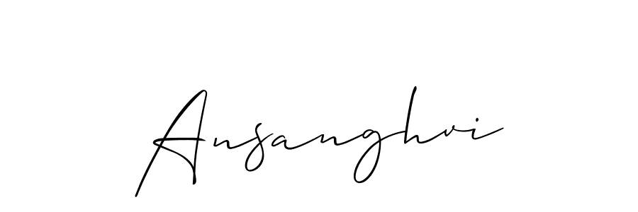 Allison_Script is a professional signature style that is perfect for those who want to add a touch of class to their signature. It is also a great choice for those who want to make their signature more unique. Get Ansanghvi name to fancy signature for free. Ansanghvi signature style 2 images and pictures png