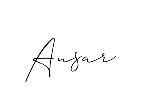 Use a signature maker to create a handwritten signature online. With this signature software, you can design (Allison_Script) your own signature for name Ansar. Ansar signature style 2 images and pictures png