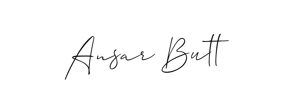 Use a signature maker to create a handwritten signature online. With this signature software, you can design (Allison_Script) your own signature for name Ansar Butt. Ansar Butt signature style 2 images and pictures png