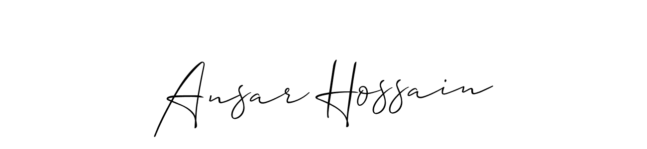 Similarly Allison_Script is the best handwritten signature design. Signature creator online .You can use it as an online autograph creator for name Ansar Hossain. Ansar Hossain signature style 2 images and pictures png