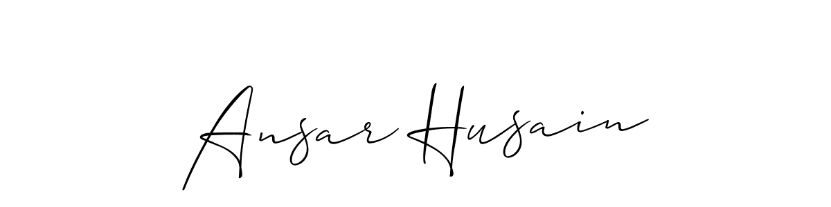 Use a signature maker to create a handwritten signature online. With this signature software, you can design (Allison_Script) your own signature for name Ansar Husain. Ansar Husain signature style 2 images and pictures png
