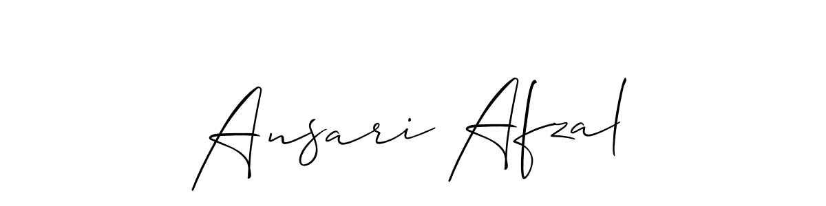 How to make Ansari Afzal name signature. Use Allison_Script style for creating short signs online. This is the latest handwritten sign. Ansari Afzal signature style 2 images and pictures png