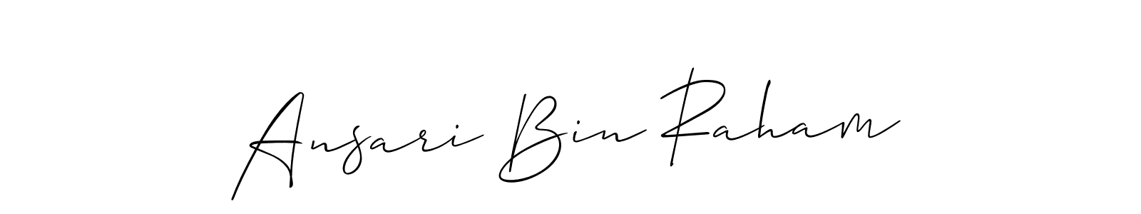 How to make Ansari Bin Raham signature? Allison_Script is a professional autograph style. Create handwritten signature for Ansari Bin Raham name. Ansari Bin Raham signature style 2 images and pictures png