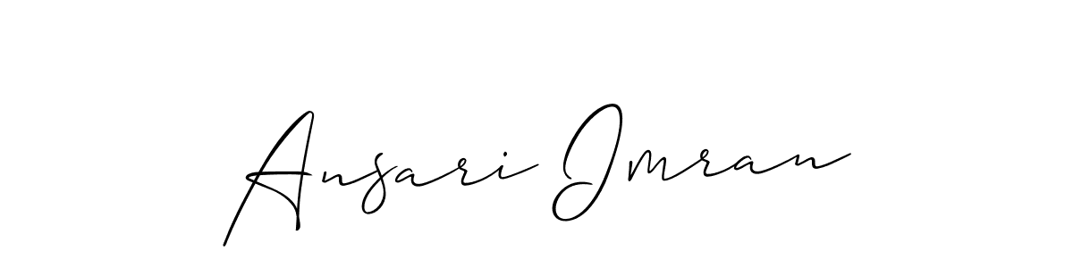 Use a signature maker to create a handwritten signature online. With this signature software, you can design (Allison_Script) your own signature for name Ansari Imran. Ansari Imran signature style 2 images and pictures png