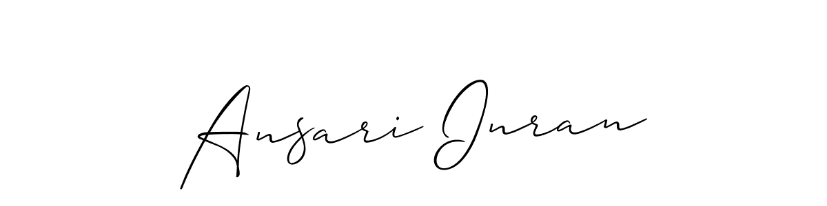 It looks lik you need a new signature style for name Ansari Inran. Design unique handwritten (Allison_Script) signature with our free signature maker in just a few clicks. Ansari Inran signature style 2 images and pictures png