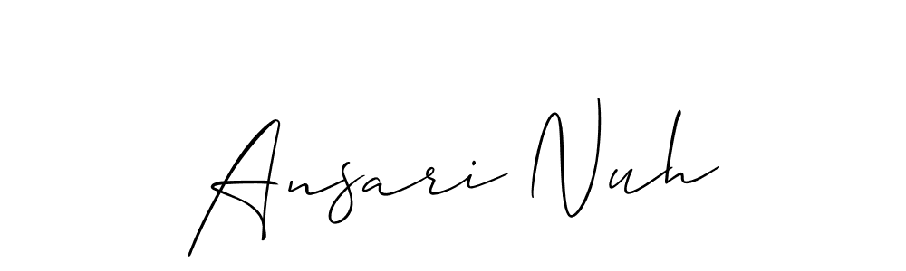 Design your own signature with our free online signature maker. With this signature software, you can create a handwritten (Allison_Script) signature for name Ansari Nuh. Ansari Nuh signature style 2 images and pictures png