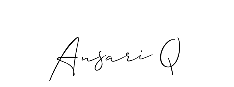 Similarly Allison_Script is the best handwritten signature design. Signature creator online .You can use it as an online autograph creator for name Ansari Q. Ansari Q signature style 2 images and pictures png