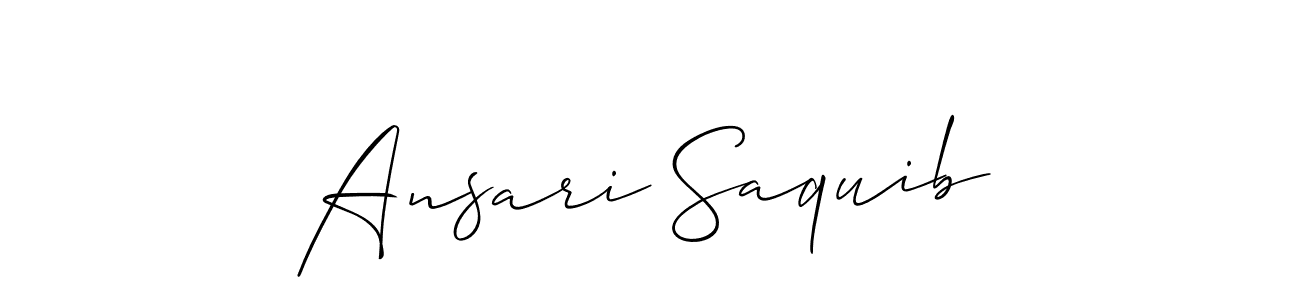 You should practise on your own different ways (Allison_Script) to write your name (Ansari Saquib) in signature. don't let someone else do it for you. Ansari Saquib signature style 2 images and pictures png