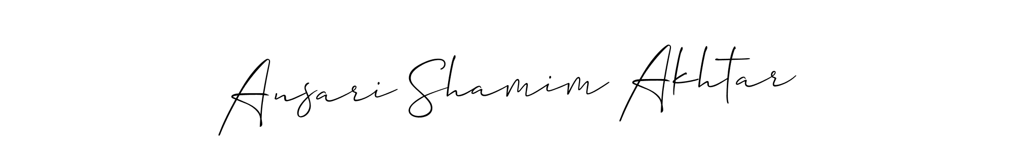 Use a signature maker to create a handwritten signature online. With this signature software, you can design (Allison_Script) your own signature for name Ansari Shamim Akhtar. Ansari Shamim Akhtar signature style 2 images and pictures png