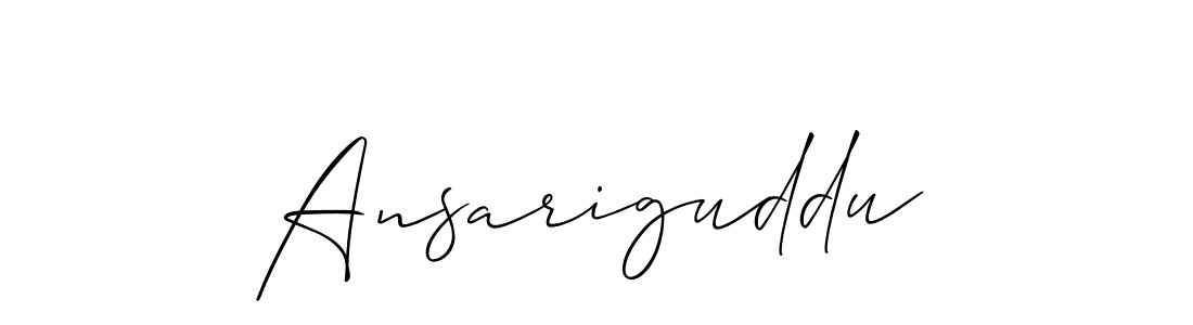 Make a beautiful signature design for name Ansariguddu. With this signature (Allison_Script) style, you can create a handwritten signature for free. Ansariguddu signature style 2 images and pictures png