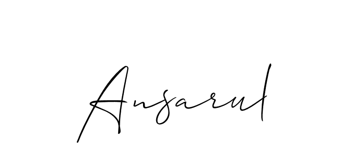 Similarly Allison_Script is the best handwritten signature design. Signature creator online .You can use it as an online autograph creator for name Ansarul. Ansarul signature style 2 images and pictures png