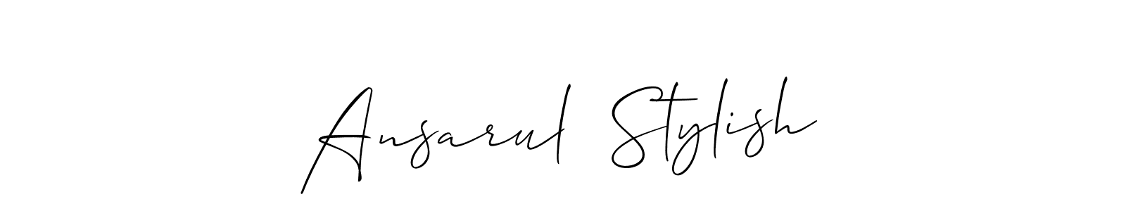 Design your own signature with our free online signature maker. With this signature software, you can create a handwritten (Allison_Script) signature for name Ansarul  Stylish. Ansarul  Stylish signature style 2 images and pictures png