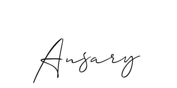 Create a beautiful signature design for name Ansary. With this signature (Allison_Script) fonts, you can make a handwritten signature for free. Ansary signature style 2 images and pictures png