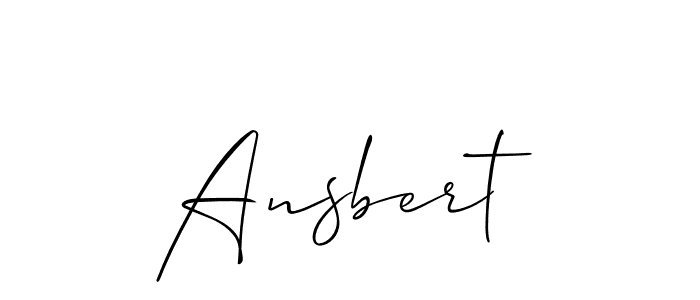 You should practise on your own different ways (Allison_Script) to write your name (Ansbert) in signature. don't let someone else do it for you. Ansbert signature style 2 images and pictures png